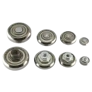Compact rail track rollers